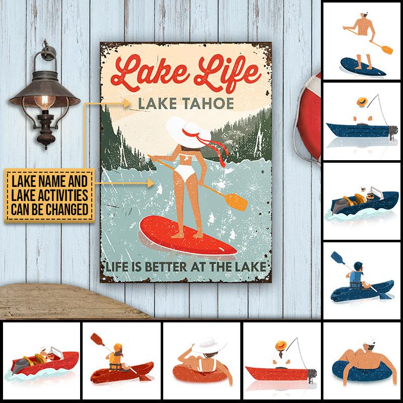 Lake House Vintage Lake Life Custom Classic Metal Signs