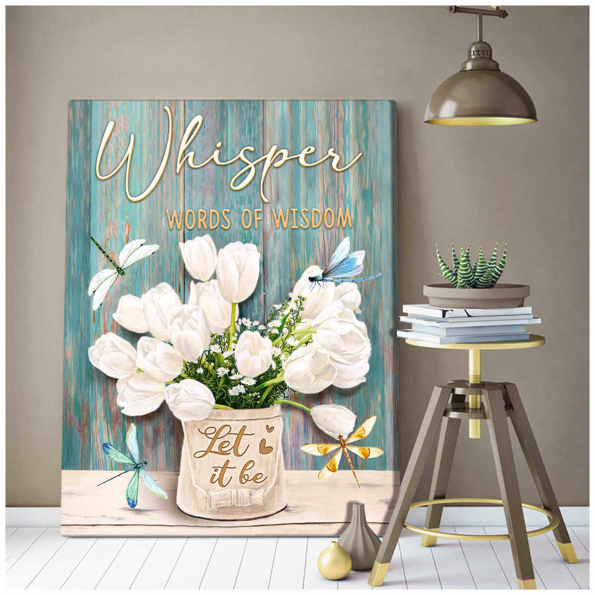 Let It Be Dragonfly Canvas Prints Wall Art Decor