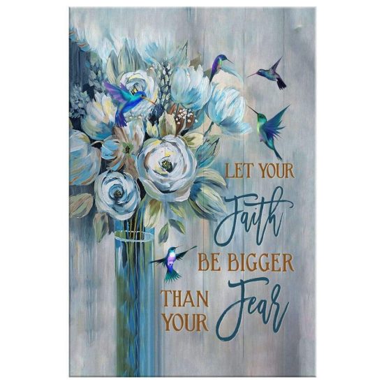 Let Your Faith Be Bigger Than Your Fear Canvas Print Christian Wall Art 2