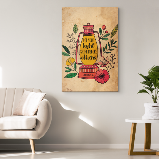 Let Your Light Shine Before Others Matthew 516 Canvas Wall Art 1 1