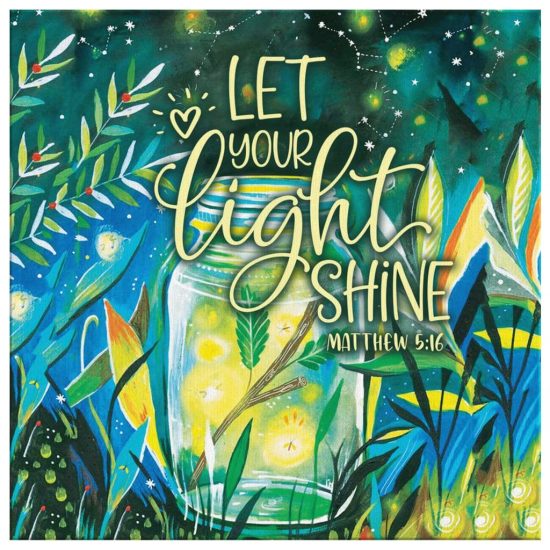 Let Your Light Shine Matthew 516 Bible Verse Wall Art Canvas 2
