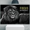 Lion Motivational Wall Art