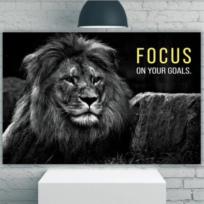 Lion Motivational Wall Art
