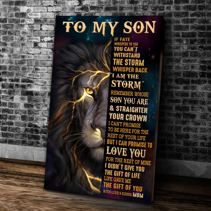 Lion Son Wall Art To My Son If Fate Whispers To You