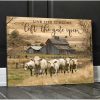 Live Like Someone Left The Gate Open Charolais Cows Farmhouse Canvas Prints Wall Art Decor