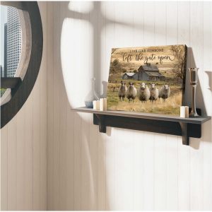 Live Like Someone Left The Gate Open Farm Sheep Canvas Wall Art Farmhouse Decor 3