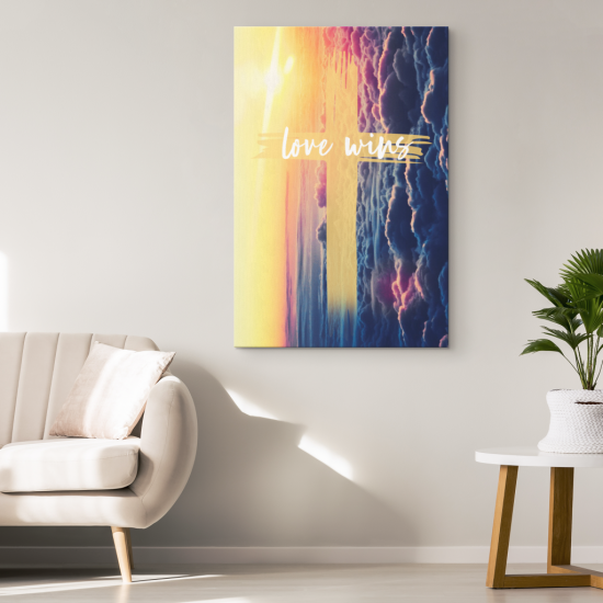 Love Wins Cross Canvas Wall Art 1