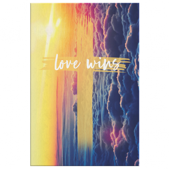 Love Wins Cross Canvas Wall Art 2