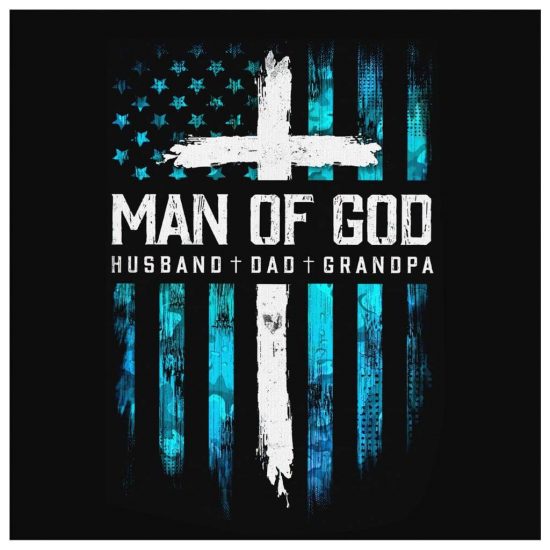Man Of God Husband Dad Grandpa Canvas Wall Art 2