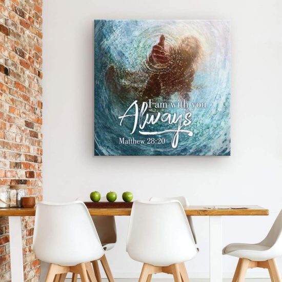 Jesus Reaching Into The Water Canvas Wall Art