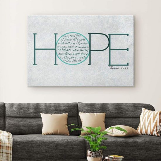 May The God Of Hope Romans 1513 Bible Verse Wall Art Canvas 1