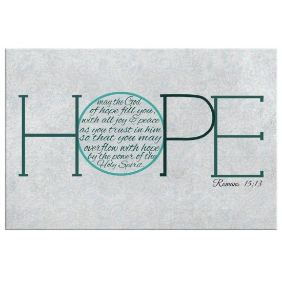 May The God Of Hope Romans 1513 Bible Verse Wall Art Canvas 2