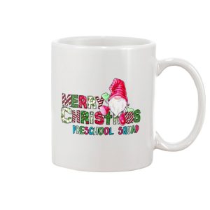 Merry Christmas Preschool Teacher White Mug