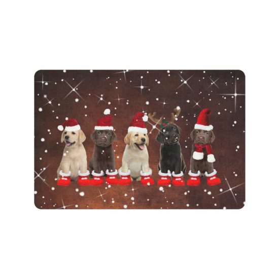 Merry Christmas Wiaccessories Of Labrador Retrievers Dogs Lover Doormat Welcome Mat 1