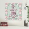 Micah 5:5 He Will Be Our Peace Canvas Wall Art