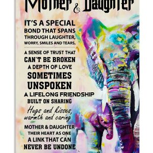 Mom Canvas For Mom, Mother & Daughter, It's A Special Bond That Spans Elephant Canvas