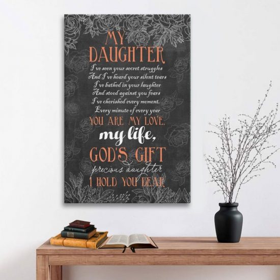 My Daughter Is God'S Gift Canvas Print