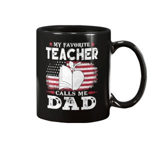 My Favorite Teacher Calls Me Dad USA Flag Mug 1