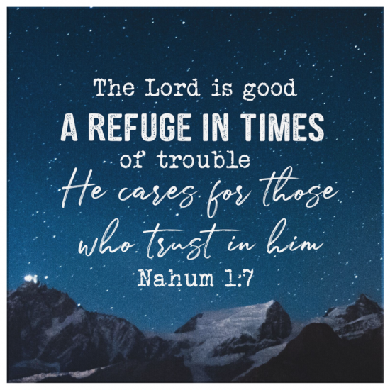 Nahum 17 The Lord Is Good A Refuge In Times Of Trouble Canvas Wall Art 2