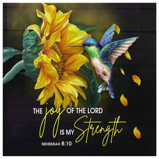 Nehemiah 810 Hummingbird Sunflower Canvas Wall Art 2 1