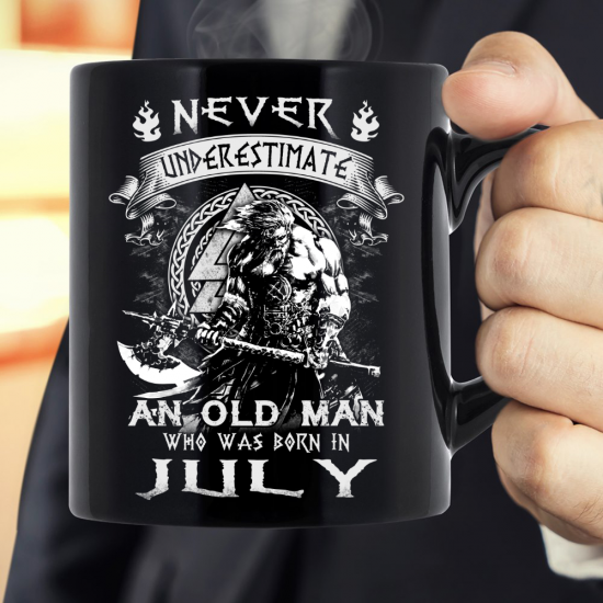 Never Underestimate An Old Man Who Was Born In July Mug