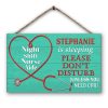Night Shift Nurse Personalized Custom Wood Rectangle Sign