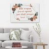 No Weapon Formed Against You Shall Prosper Isaiah 54:17 Floral Bible Verse Canvas Wall Art