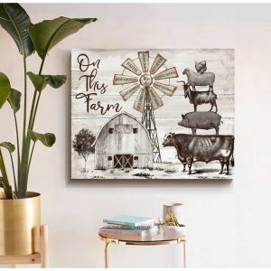On This Farm Cattle Farmhouse Farm Canvas Prints Wall Art Decor 2 On This Farm Cattle Farmhouse Farm Canvas Prints Wall Art Decor 2