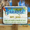 Paradise Parrot Take Life Custom Classic Metal Signs