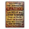 Patio Welcome Relax Make Memories - Personalized Custom Classic Metal Signs