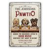 Pawtio Listen To Good Music - Dog Lover Gift - Personalized Custom Classic Metal Signs