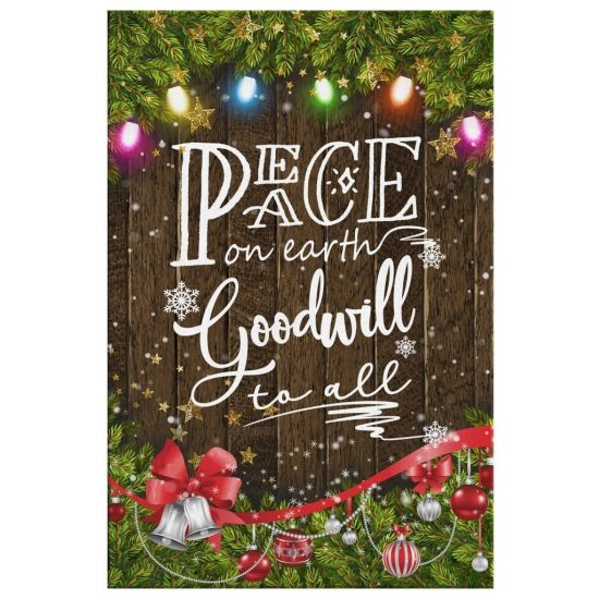 Peace On Earth Goodwill To All Canvas Wall Art 2 2