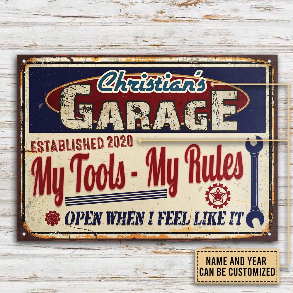 Personalized-Auto-Garage-My-Garage-My-Tools-Customized-Classic-Metal-Signs-2 Personalized Auto Garage My Garage My Tools Customized Classic Metal Signs 2