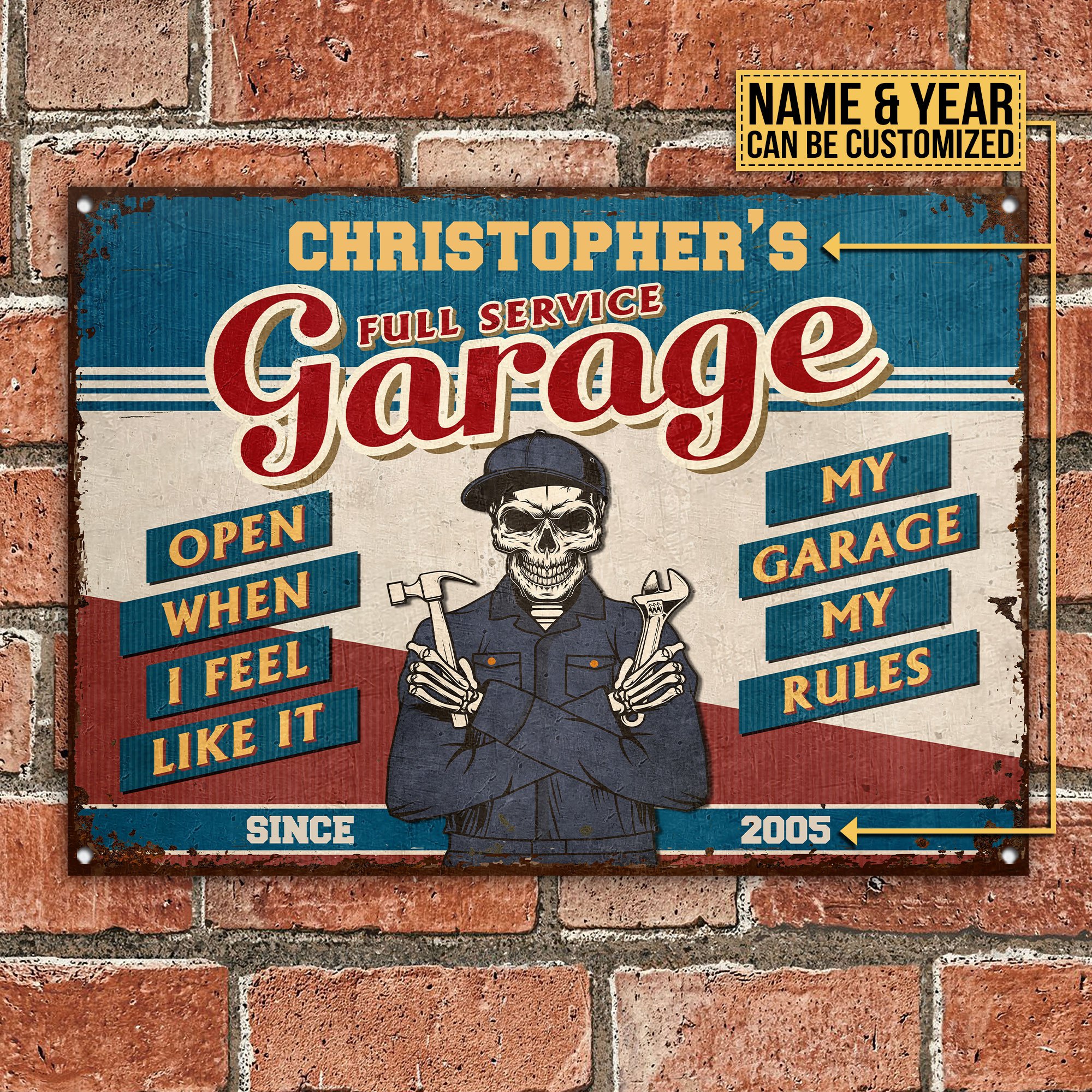 Personalized-Auto-Mechanic-My-Garage-My-Rules-Open-Customized-Classic-Metal-Signs-1 Personalized Auto Mechanic My Garage My Rules Open Customized Classic Metal Signs 1