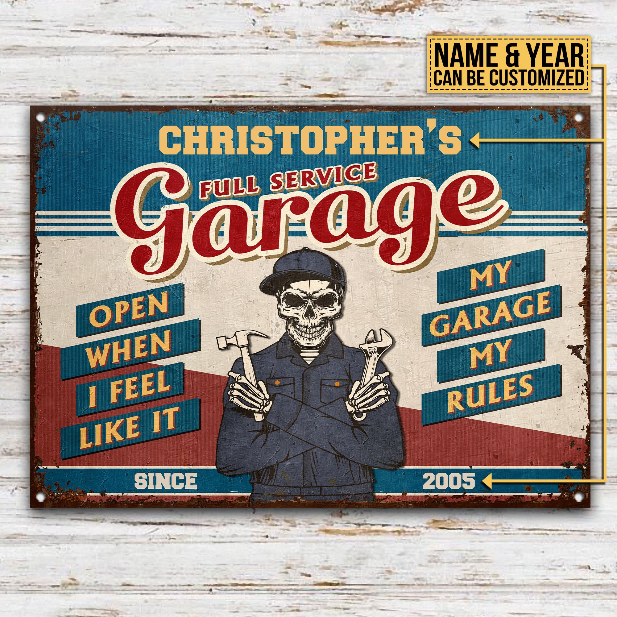 Personalized-Auto-Mechanic-My-Garage-My-Rules-Open-Customized-Classic-Metal-Signs-2 Personalized Auto Mechanic My Garage My Rules Open Customized Classic Metal Signs 2