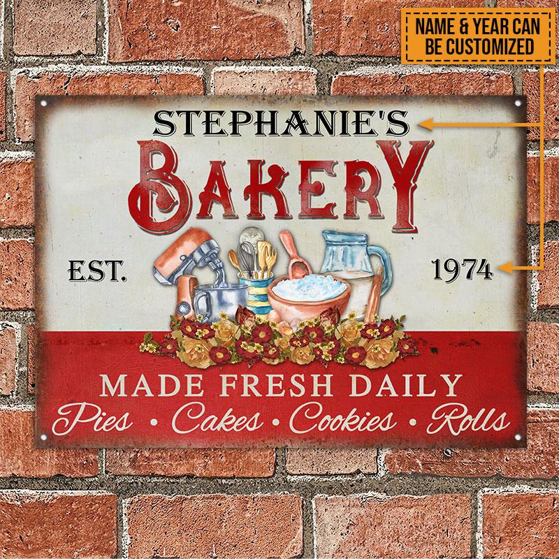 Personalized-Baking-Made-Fresh-Custom-Classic-Metal-Signs-1 Personalized Baking Made Fresh Custom Classic Metal Signs 1