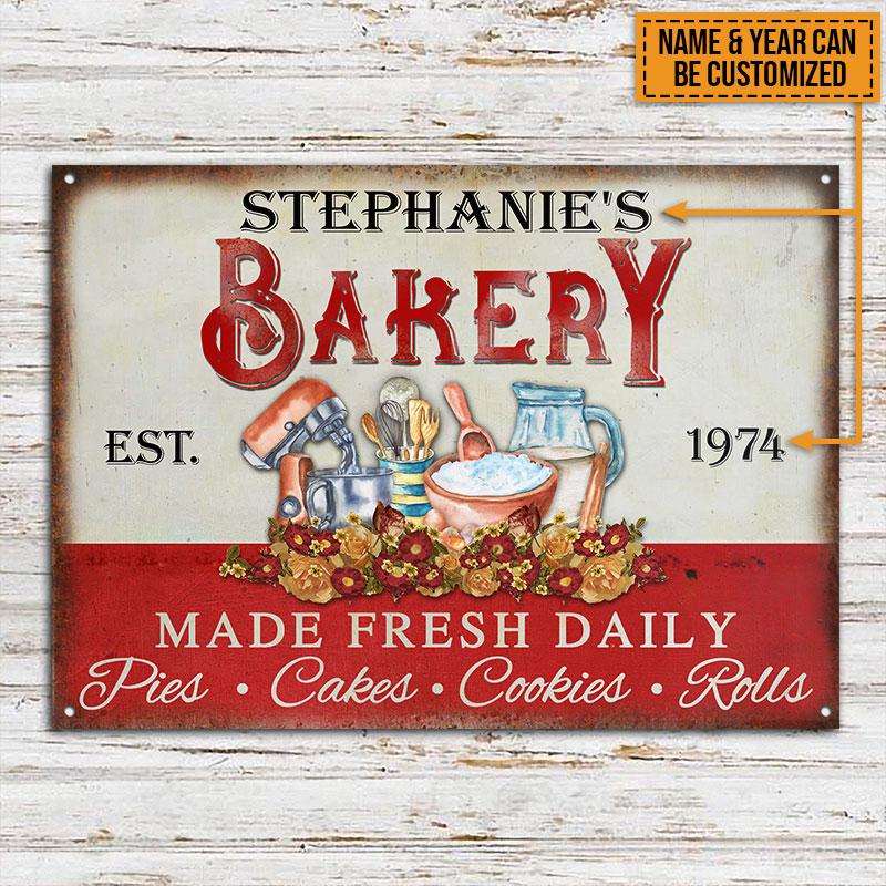 Personalized-Baking-Made-Fresh-Custom-Classic-Metal-Signs-2 Personalized Baking Made Fresh Custom Classic Metal Signs 2