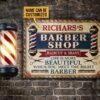 Personalized Barber Meet The Right Barber Customized Classic Metal Signs