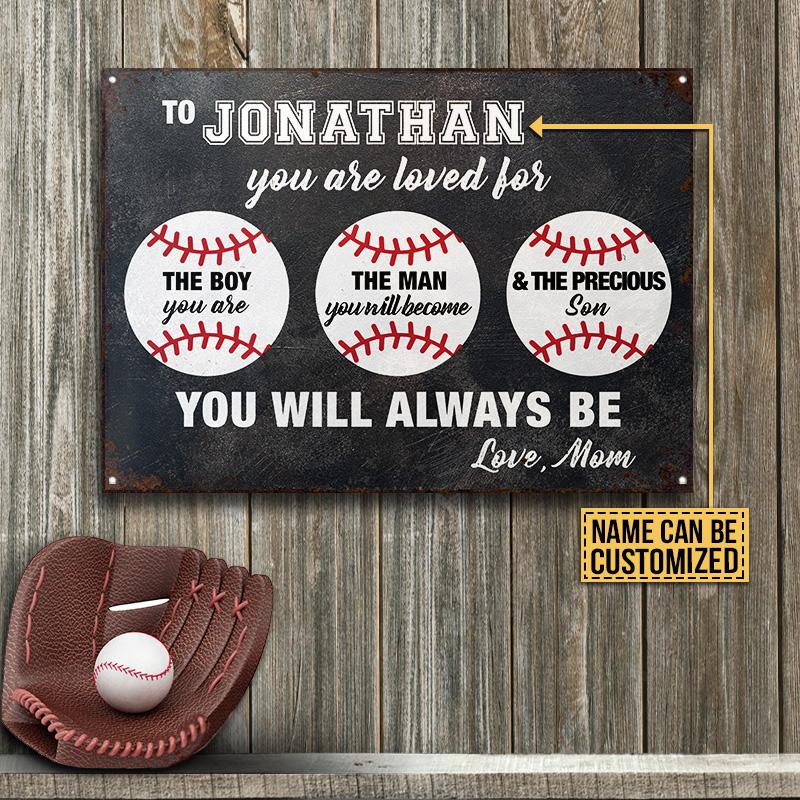 Personalized Baseball Always Be Customized Classic Metal Signs