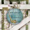 Personalized Baseball Has Gone Customized Wood Circle Sign