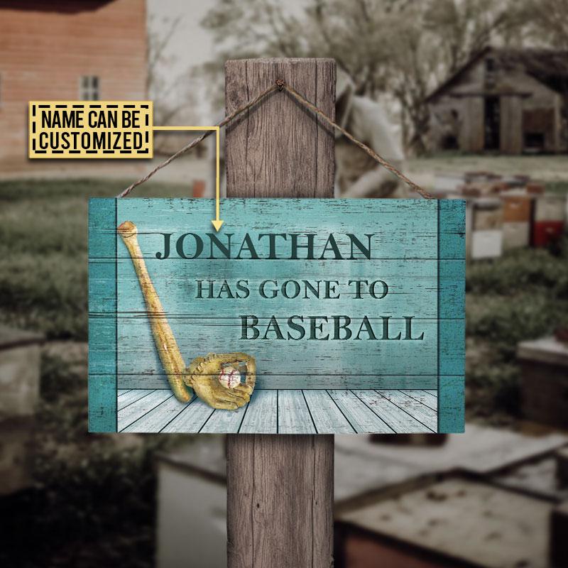 Personalized Baseball Has Gone Customized Wood Rectangle Sign