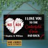 Personalized Baseball Number Love You To The Centerfield Customized Wood Rectangle Sign