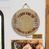 Personalized Baseball To The Centerfield Fence And Back Customized Wood Circle Sign