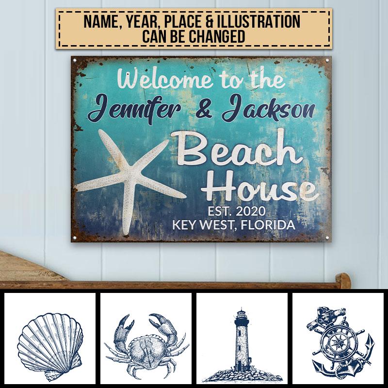 Personalized Beach House Anchor Welcome To Custom Classic Metal Signs