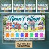 Personalized Beach Nana's Village Custom Wood Rectangle Sign