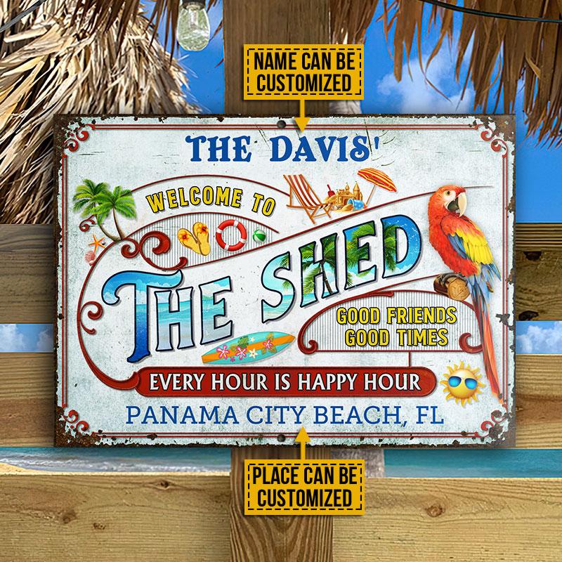 Personalized Beach Surfing The Shed Customized Classic Metal Signs