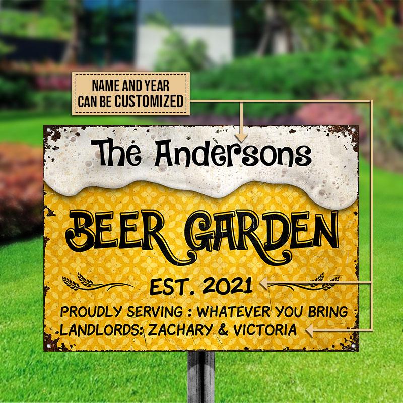 Personalized Beer Garden Customized Classic Metal Signs
