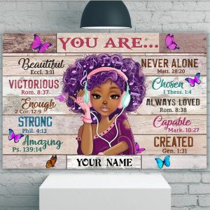 Personalized Black Girl Canvas