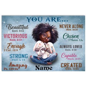 Personalized Black Girl Canvas