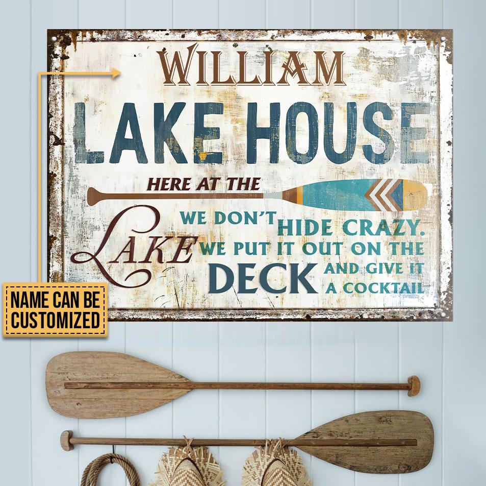 Personalized Boating Hide Crazy Customized Classic Metal Signs